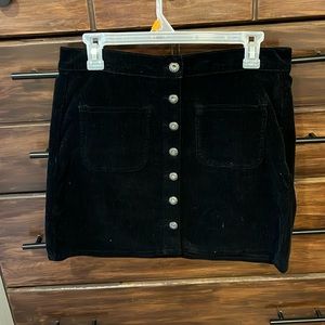 Black corduroy skirt